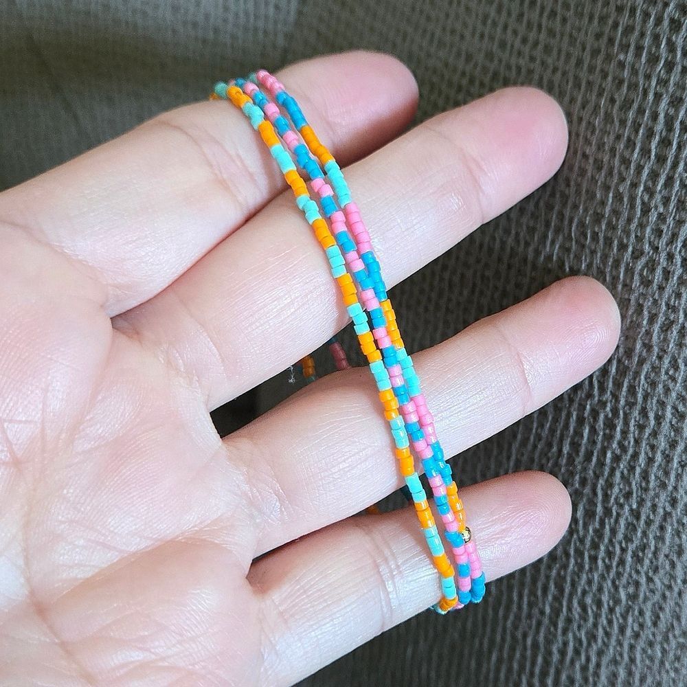 Gorjana "Gigi Stripe" Glass🪟 Bead Stretch Bracelet Trio3️⃣ (MIAMI) - NWT - Picture 12 of 16